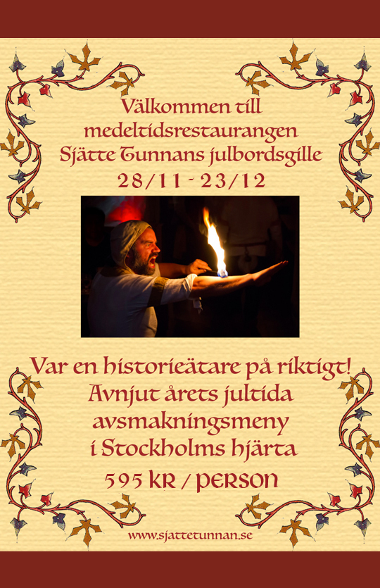 Boka julbord på Sjätte Tunnan i Stockholm Julbord på Sjätte Tunnan i Stockholm